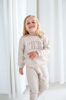 Child's Varsity Style Mini Embroidered Sweatshirt Jumper, 5 of 7