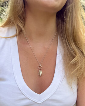 Gold Vermeil Or Sterling Silver Seed Pod Charm Necklace, 3 of 8