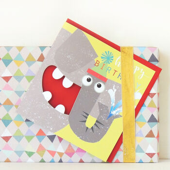 Laser Cut Elephant Birthday Card, 4 of 5