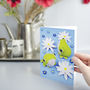 Frogs And Lilies Greeting Card, thumbnail 2 of 2