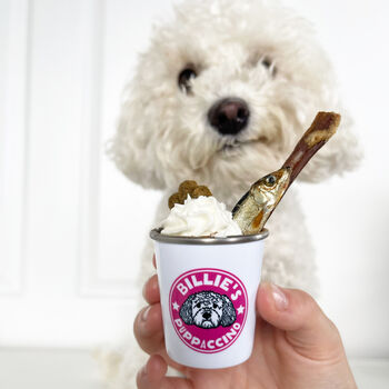 Personalised Pet Dog Puppaccino Pup Cup, 8 of 12