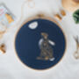 Moon Gazing Hare Embroidery Kit, thumbnail 1 of 9