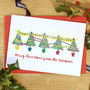 Row Of Festive Trees Christmas Cards, thumbnail 2 of 3
