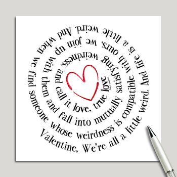 Valentine's Card Weird Love And Life, 2 of 3