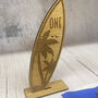 Wooden Surfboard Wedding Table Name Numbers, thumbnail 4 of 4