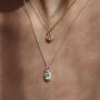 Silver Molten Pendant With Blue/Green Moissanite, thumbnail 3 of 3