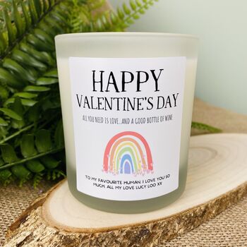 Personalised Lgbtq Rainbow Valentines Candle Gift, 3 of 11