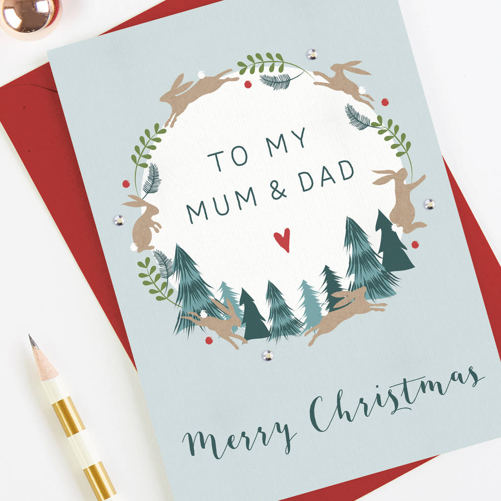 Mum And Dad Christmas Card By norma&dorothy | notonthehighstreet.com