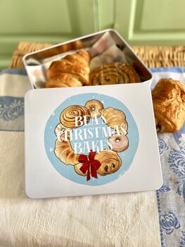 Personalised Pastry Wreath Biscuit Tin, 5 of 8