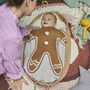 Gingerbread Soft Knit Christmas Baby Blanket, thumbnail 1 of 11