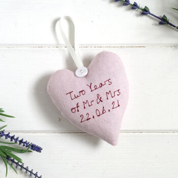 Personalised Wedding Or Anniversary Mini Heart Gift, 6 of 12