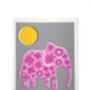 Pink Flower Elephant Fabric Screen Print, thumbnail 4 of 4