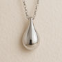 Personalised Solid Sterling Silver Teadrop Necklace, thumbnail 1 of 11