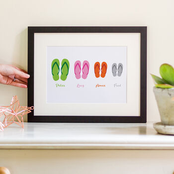 Personalised Flip Flop Family Print, 2 of 5