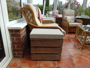 Vintage Style Midi Crate Seat With Three Inch Cushion, 8 of 11