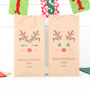 Personalised Boy Or Girl Reindeer Christmas Gift Bag, thumbnail 1 of 3
