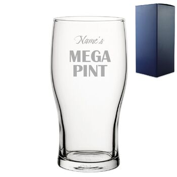 Personalised Engraved Mega Pint Glass, 3 of 5