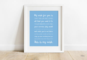 'My Wish For You' Mixed Typography Print, 2 of 6