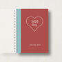 Personalised 2022 Diary With Love Heart, thumbnail 9 of 10