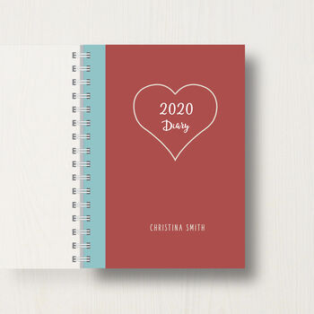 Personalised 2022 Diary With Love Heart, 9 of 10