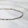 Dalmatian Jasper Skinny Gemstone Beaded Necklace, thumbnail 4 of 9