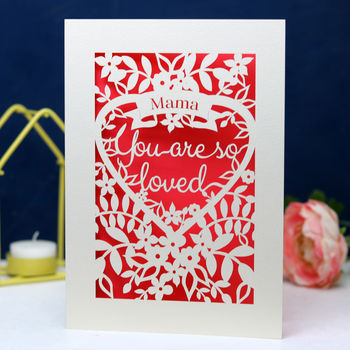 You Are So Loved Papercut Card, 2 of 5