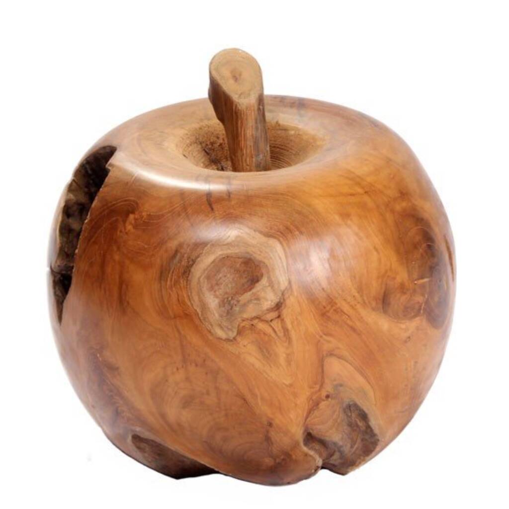 Wooden Apple Ornament By Blackdown Lifestyle