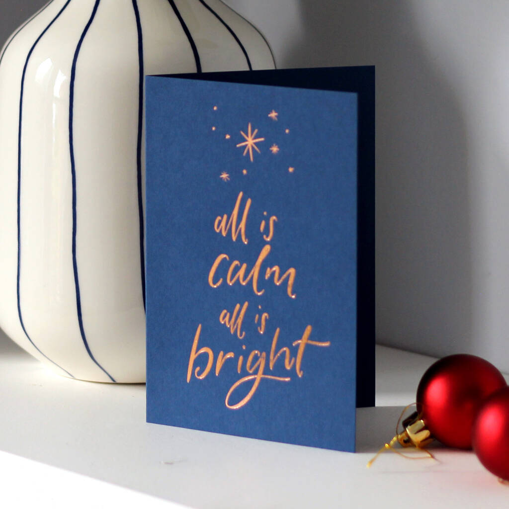 All Is Calm All Is Bright Christmas Card 
