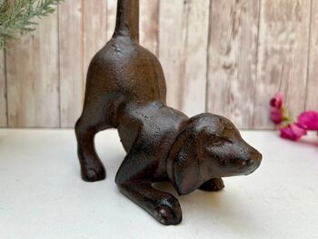 Dog Shaped Metal Kitchen Roll Holder Free Standing Gift, 8 of 10