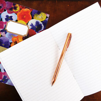 Viola Pansy Print Lined And Plain Notebook Set, 3 of 9