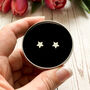 Sterling Silver Hammered Star Earrings In A Gift Tin, thumbnail 4 of 10