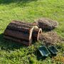 Wooden Hedgehog House With Feeding Bowls And Straw, thumbnail 4 of 7
