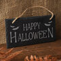 Hanging Illustrated Slate Sign 'Happy Halloween', thumbnail 1 of 2