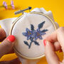 The Beekeeper Blue Flower Design Cross Stitch Kit, thumbnail 1 of 4