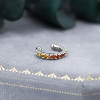 Rainbow Ear Cuff In Sterling Silver, 5 of 11