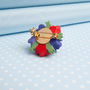 Hand Painted Anemone Brooch In Different Colours, thumbnail 5 of 6