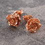 Nature Flower Rose Flower Sterling Silver Stud Earrings, thumbnail 12 of 12