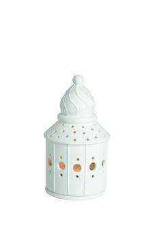 Christmas House White Porcelain Tealight Holder, 4 of 4