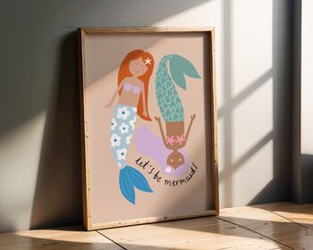 Let’s Be Mermaids Art Print, 5 of 9