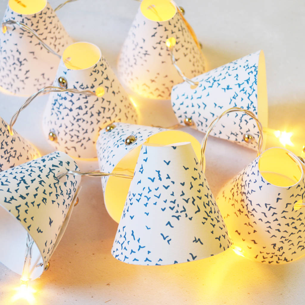Starlings Teal Bird Fairy Lights By Lume
