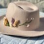 Hand Embroidered Floral Wool Fedora, thumbnail 8 of 12