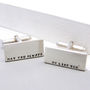 Silver Personalised Mens Cuff Links, thumbnail 4 of 7