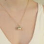 Gold Verdigris Pearl Acorn Necklace, thumbnail 2 of 10