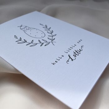 Personalised New Baby Cute Illustrated Card, 4 of 10
