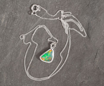 Special Order Australian Raindrop Opal Doublet Necklace, 2 of 4