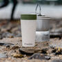 Personalised Leakproof Reusable Coffee Cup 12 Oz Made From Recycled Single Use Cups, thumbnail 4 of 6