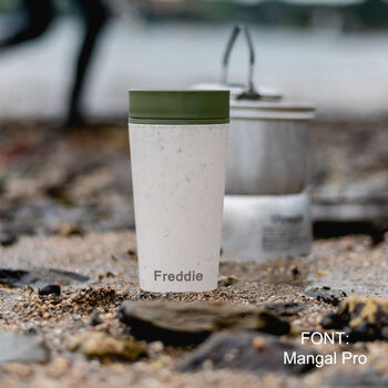 Personalised Leakproof Reusable Coffee Cup 12 Oz Made From Recycled Single Use Cups, 4 of 6