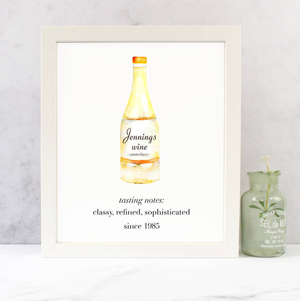 personalised their personality wine bottle print by brambler ...