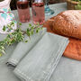 Natural Fabric Napkins Pale Sage Set Of Two, thumbnail 2 of 5