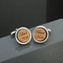 Personalised Wooden Wedding Party Cufflinks, thumbnail 3 of 7